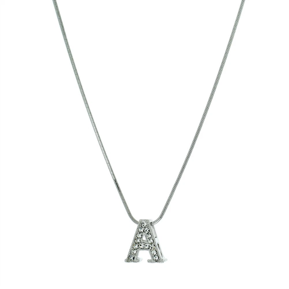 A Letter Charm Pendant Made With Swarovski Crystal Initial 18
