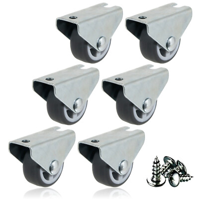 Rollenrolle Rollen 32 mm 1'' Mini + Schrauben Diwanbett Schublade Schrank x 6