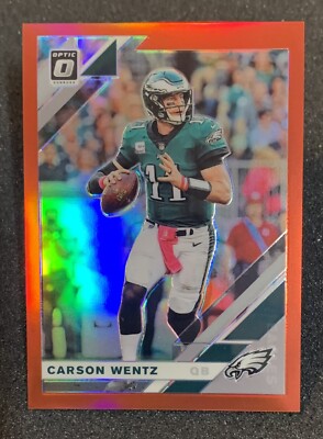 2019 Panini Donruss Optic #78 Carson Wentz Red Prizm Eagles /99