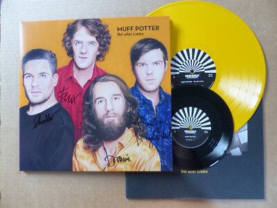 MUFF POTTER signed Autogramm signiert ''BEI ALLER LIEBE'' Vinyl Schallplatte LP