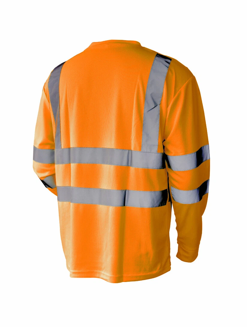 Hi Vis T Shirt ANSI Class 3 Reflective Safety Lime Short Long Sleeve Road Work image 9