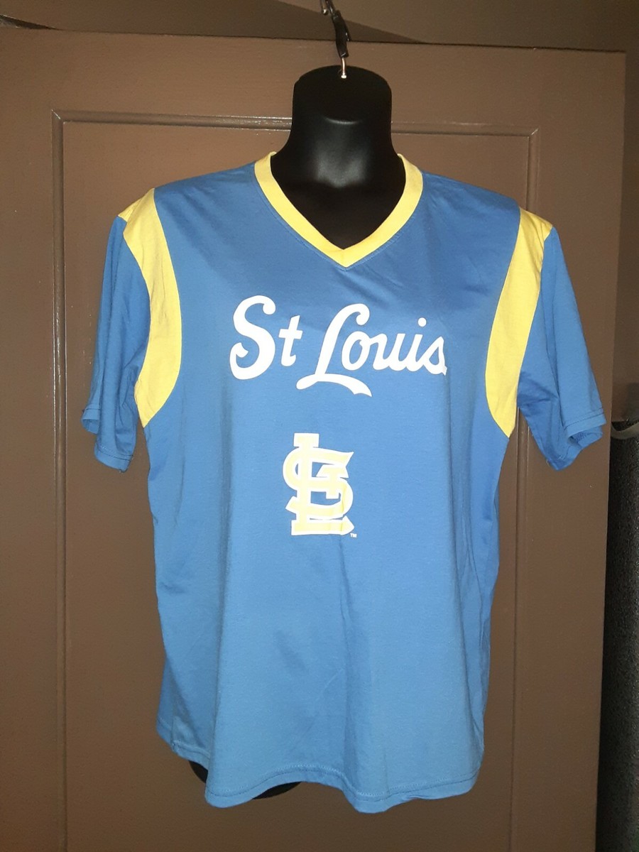 St Louis Rams Tshirt #13 Warner Short Sleeve Light Blue and Yellow