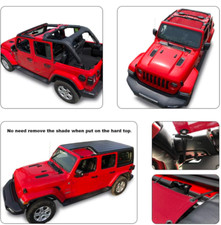 Shadeidea Sun Shade Top for Jeep Wrangler Sunshade JL Unlimited 2018-2023 4 Do