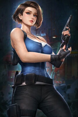 JILL★ Resident Evil Jill Valentine Anime Style Poster 24X36 inches | eBay