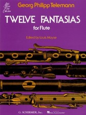 Telemann Twelve Fantasias for Solo Flute Woodwind Method NEW 050335080