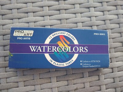 Pro Art Watercolors 12 Brilliant Colors In 6Ml Plastic Squeeze Tubes, Non-Toxic 717656159814 | Ebay