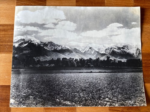 Los Angeles California Valley Mountain Range United Air Lines Photo - Picture 2 of 4