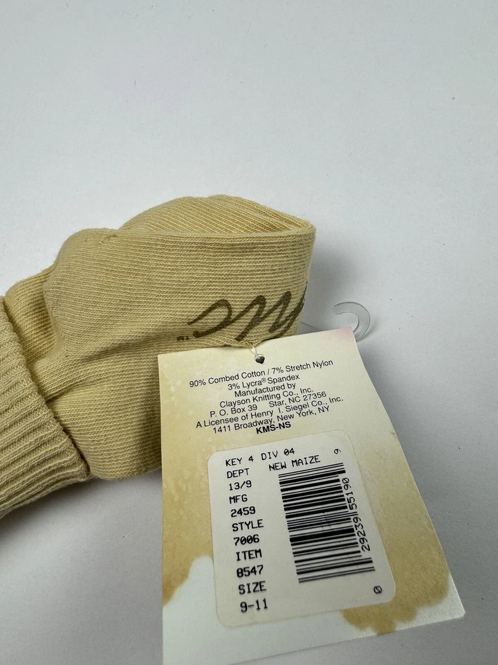 NUEVO Calcetines Chic Vintage Para Mujer Talla 9-11 De Colección Nuevos Hechos en EE. UU. Mezcla de Algodón Peinado Foto 3 de 3