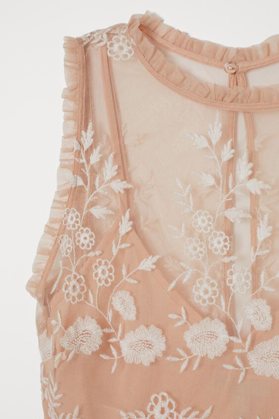 h and m floral embroidered dress Endless Rose