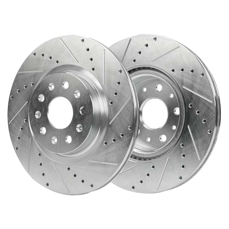 Rotores de freno ranurados perforados delanteros de 13,58"" para Chevy Camaro Cadillac CT5 CT6 CTS Foto 3 de 4