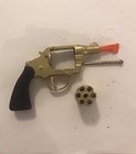 vintage 1950’s huble Miniature Cap Colt Revolver Gold Paint nice Collactable — photo 6