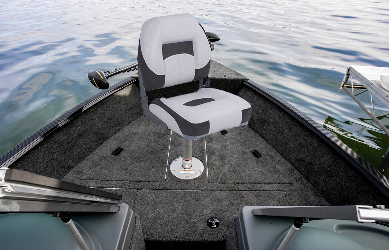 NORTHCAPTAIN Deluxe White/Charcoal Low Back Folding Boat Seat, 2 Seats