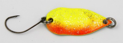 EFT Trout Splash Spoon 2,5g Orange Yellow Glitter Forellenköder Blinker Köder