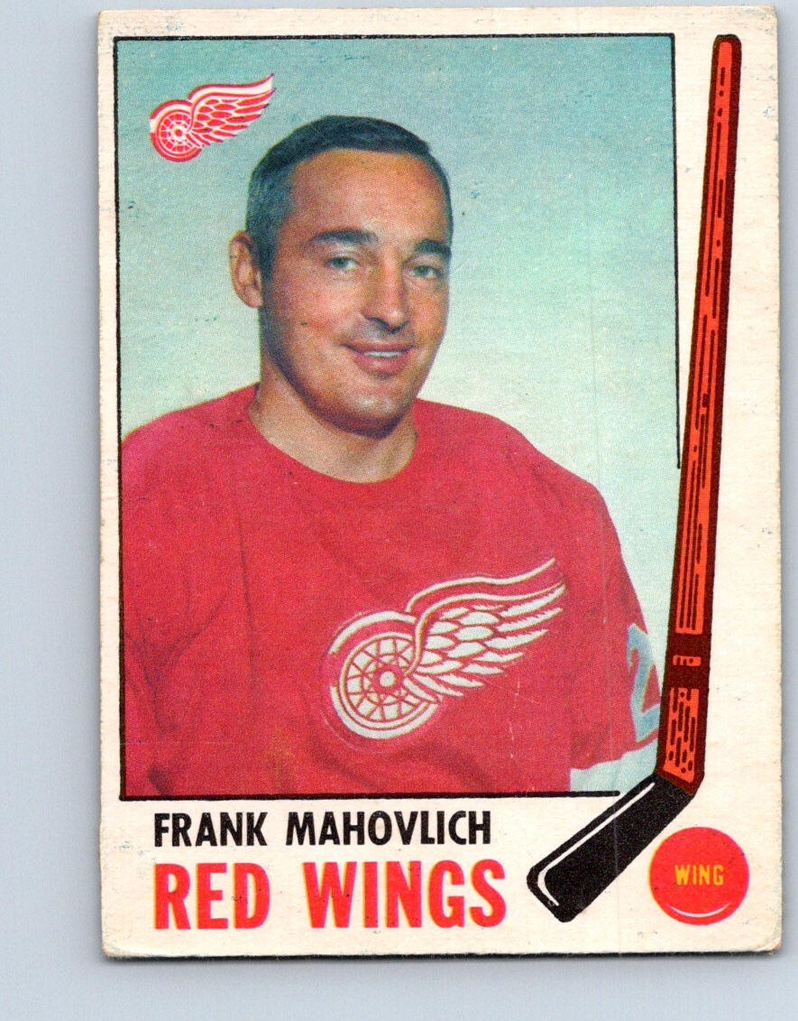 VINTAGE HOCKEY CARD 1969 OPC DETROIT RED WINGS FRANK MAHOVLICH