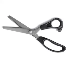Keedil Stainless Steel Anti Rust Ergonomic Pinking Shears - Black