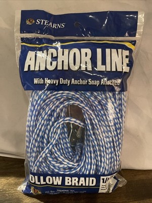 Stern s Anchor Line Hollow Braid 1/4  X 100 