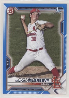 2021 Bowman Draft Blue 85/150 Michael McGreevy #BD-91 i4v