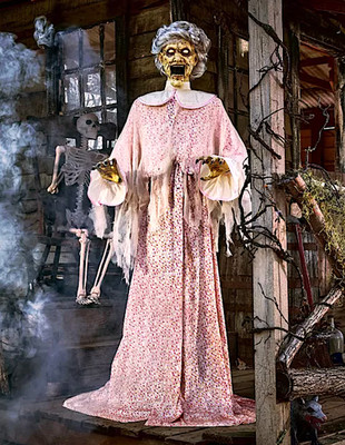 Spirit Halloween TWISTED GRANDMA ANIMATRONIC Halloween Prop - NIB