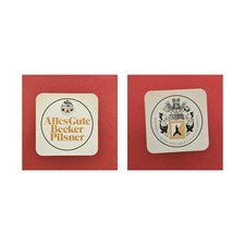 Becker gelbe Schrift Brauerei Bierdeckel Bier