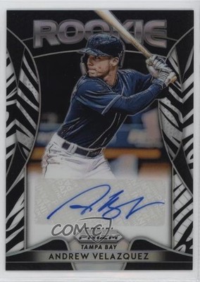 2019 Panini Prizm Rookie Zebra Prizm 56/99 Andrew Velazquez #RA-AV Auto RC 02pq