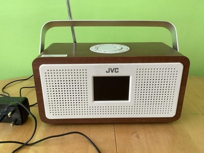 JVC RA-DS77 DAB+/FM Digital Radio Aux Input Wooden Cabinet Ex Cond