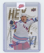 2025-26 UD New York Rangers Centennial Hey, Hey, Hey! Matthew Barnaby Auto