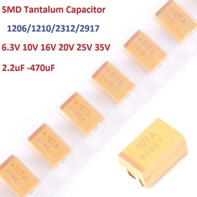 1206/1210/2312/2917 SMD-Tantalkondensator 6.3V 10V 16V 20V 25V 35V 2.2 uF-470 uF