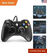 7.2 ft Wired Gamepad for Xbox 360 & PC - Immersive Dual-Vibration Experience