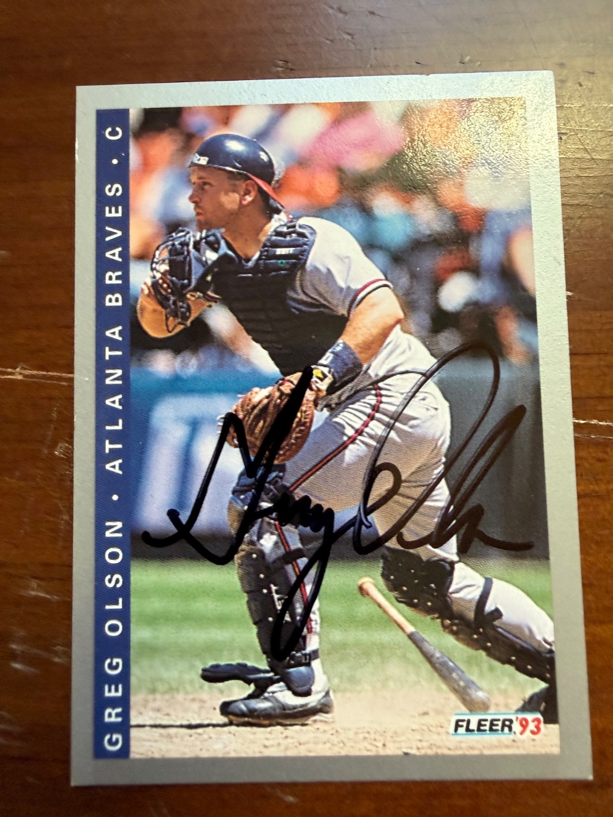 Signed 1993 Fleer - Greg Olson #11