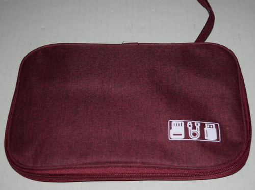 Travel Digital bag For All Your Cords/Earbuds/Mouse While Traveling Maroon