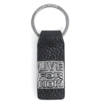 Leather Keychain Live For Now Inspirational Gift Keyring