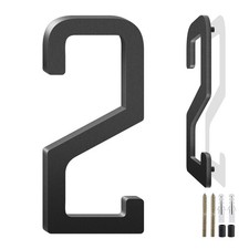 4 Inch Floating Aluminum House Numbers, Modern Metal Letters, House Address N...