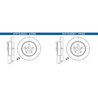 2X ATE Bremsscheiben 274Mm Voll Hinten Passend FüR Toyota Yaris | 24.0110-0428.1