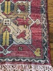 Vintage Red Cream Turkish Rug Oushak Hand Knotted Wool Carpet Mat 20.5 X 19” — photo 5