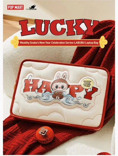 Authentic Wealthy Snake's New Year Celebration Series-LABUBU Laptop Bag
