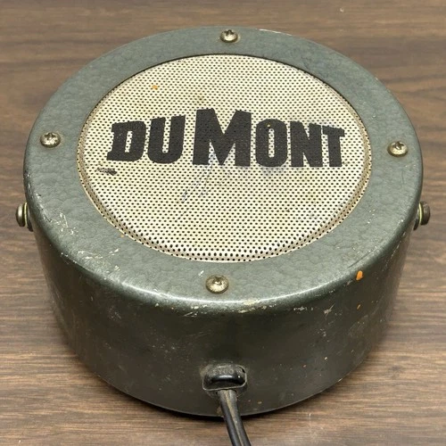 Vintage DuMont Round Metal External Monitor Speaker TV Radio Studio Untested image 3