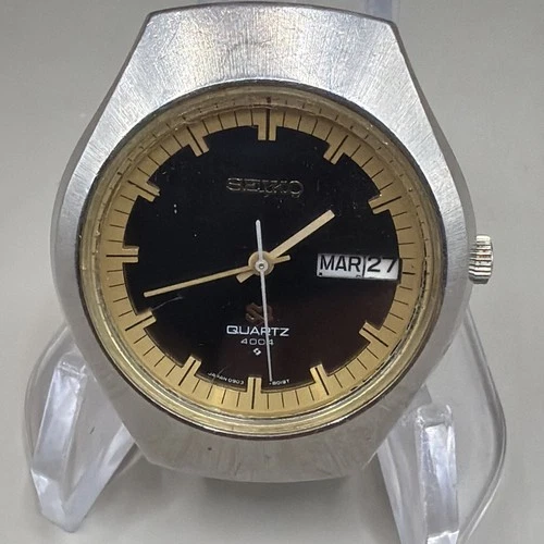 Vintage Seiko 4004 Day Date 0903-8009-G 37 mm Watch 1984