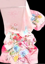 100% Silk mulberry Scarf Women shawl Wrap neckerchief floral pink red blueJH3-56