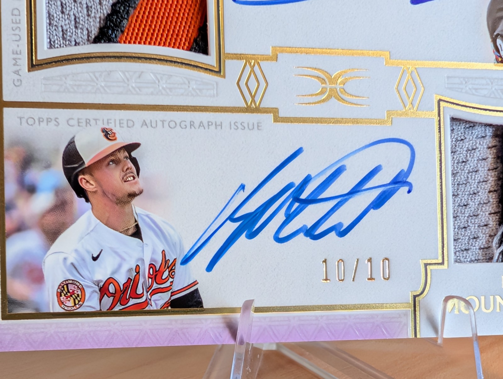 2024 Topps Definitive DUAL PATCH AUTO Cedric Mullins Ryan Mountcastle /10 ORIOLE view 5