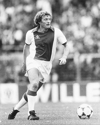Old Large Photo Afc Ajax Amsterdam Football Wim Jansen 1981