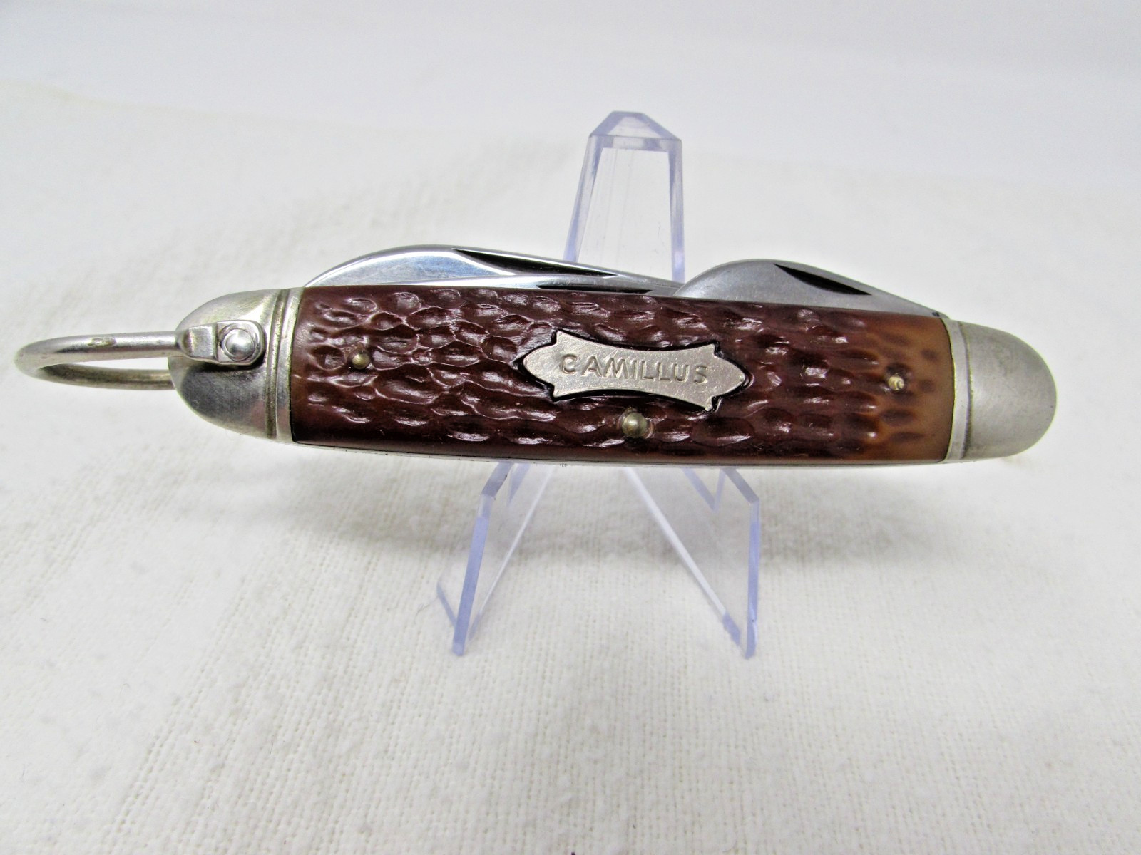 NOS 4 Bladed Camillus Made in USA Knife Factory Hone Utility