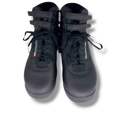 Reebok Freestyle Hi Black Leather High Top Sneakers Womens Size 7 100020037