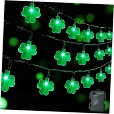 1 Pack St. Patricks Day Shamrocks Lights, 50 LED 50 LED Shamrocks Lights