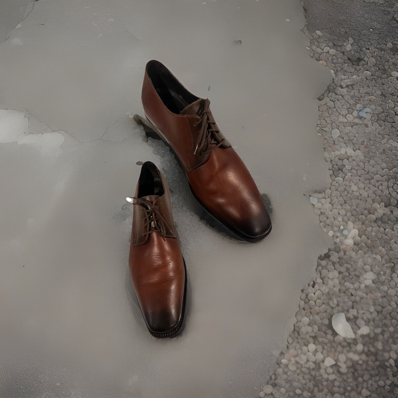 SAOLA To Boot scarpa elegante uomo Felix Oxford taglia 8 pelle marrone cognac Adam Derrick