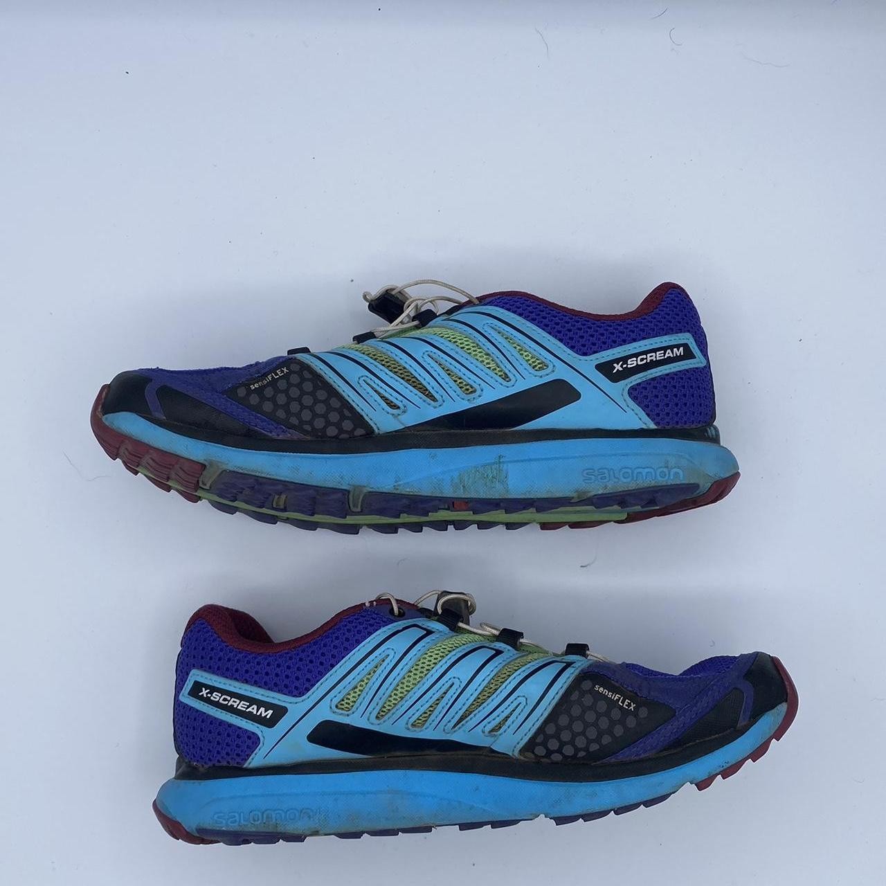 Scarpe da trail running Salomon X Scream viola blu verde taglia 7