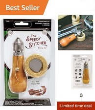 Ergonomic 4-Piece Hand Sewing Awl Set for Heavy Fabric Repairs - USA Made