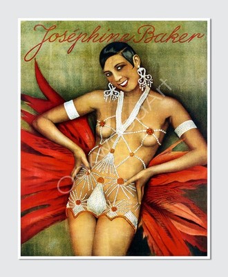 JOSEPHINE BAKER Siren of the Tropics Poster, Rhinestones, Vintage Art Reprint