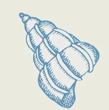 Orenco Originals Nautical Blue Sea Shell Counted Cross Stitch Pattern