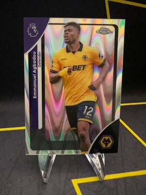 2025-26 Topps Chrome EPL Emmanuel Agbadou Raywave Refractor Wolverhampton #198