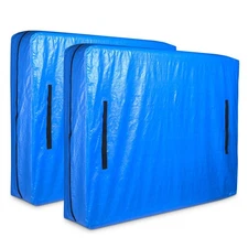 Mattress Bag Cover for Moving Storage Heavy Duty 8 Handles King Size 2 Pack